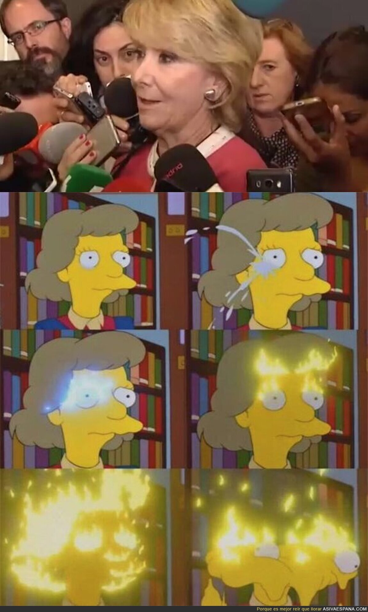 Los Simpson predijeron las lágrimas de Esperanza Aguirre en esta escena