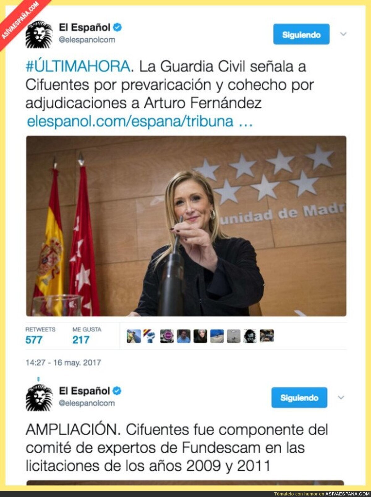 Cristina Cifuentes salpicada por la corrupción