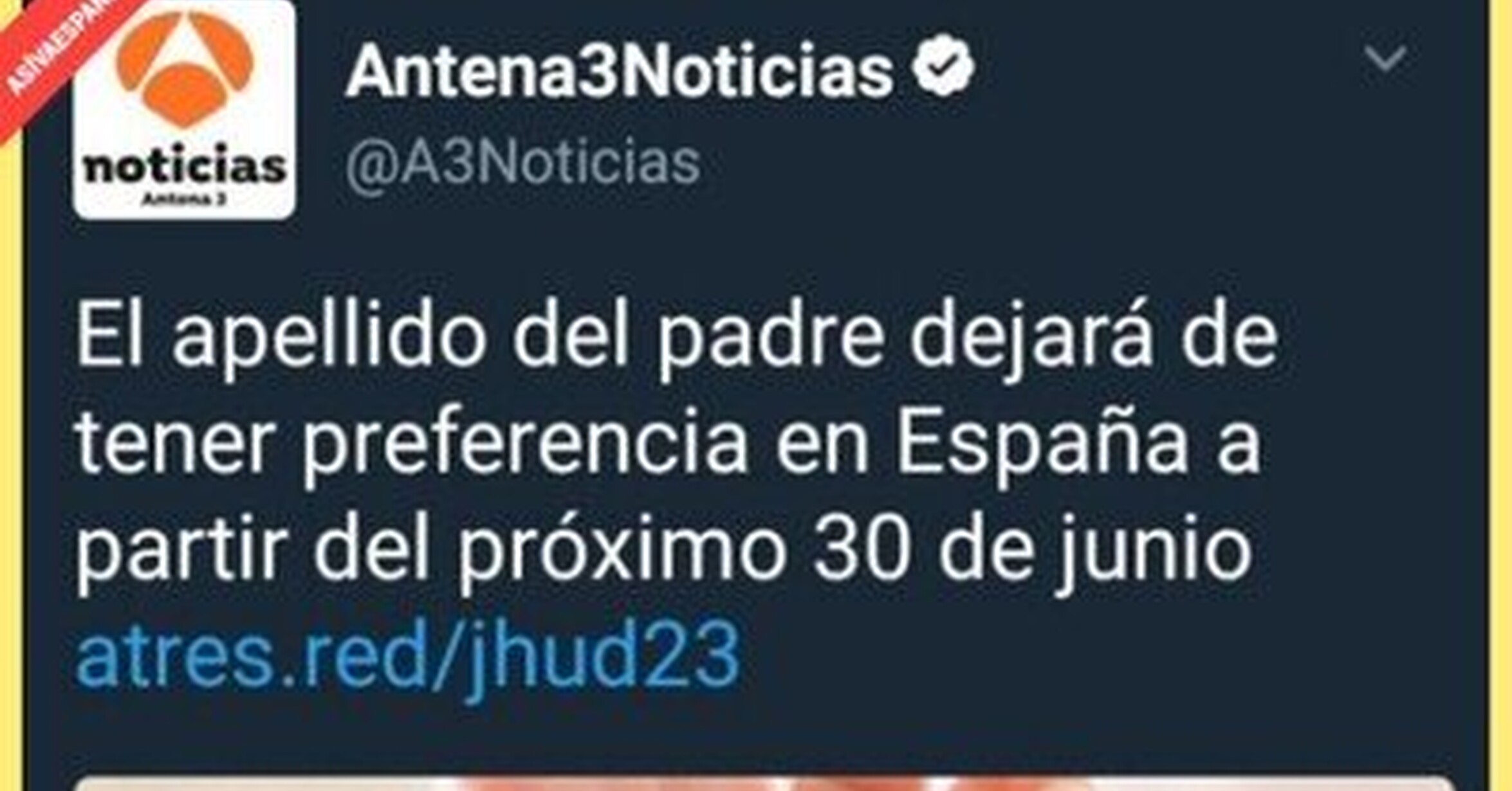 El cambio de orden de los apellidos acabará con la humanidad