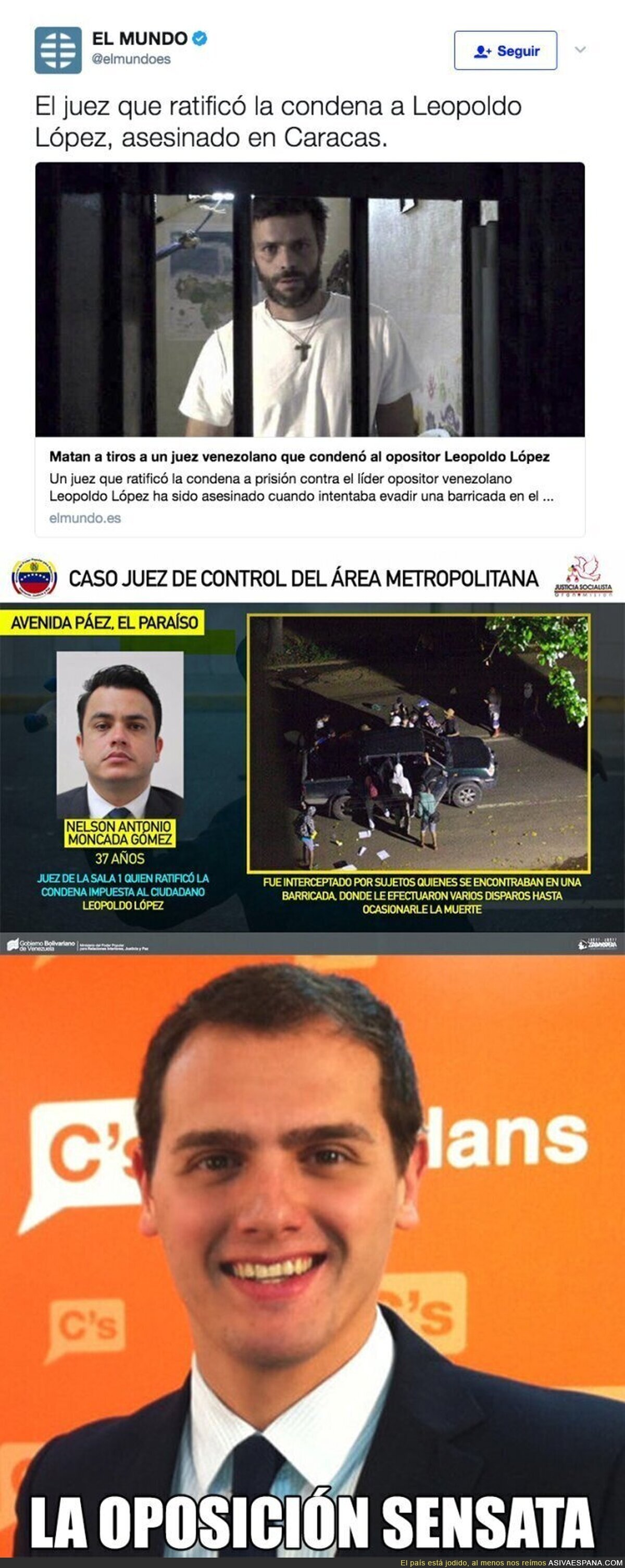 La oposición de Venezuela asesina a un juez por ratificar la condena a Leopoldo López