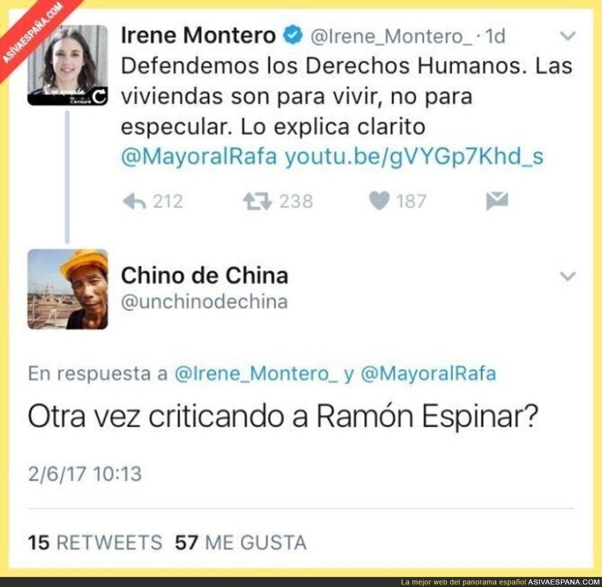 Irene Montero le lanza un dardo envenenado a Ramón Espinar