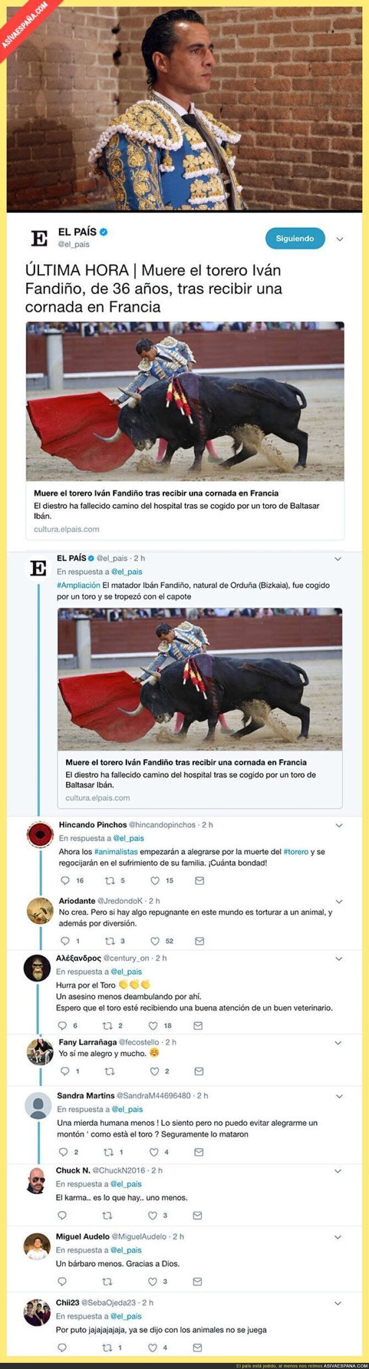 Los polémicos mensajes de gente alegrándose por la muerte del torero Iván Fandiño