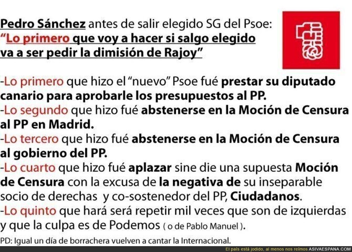 Se ha hecho corto el cambio en el PSOE
