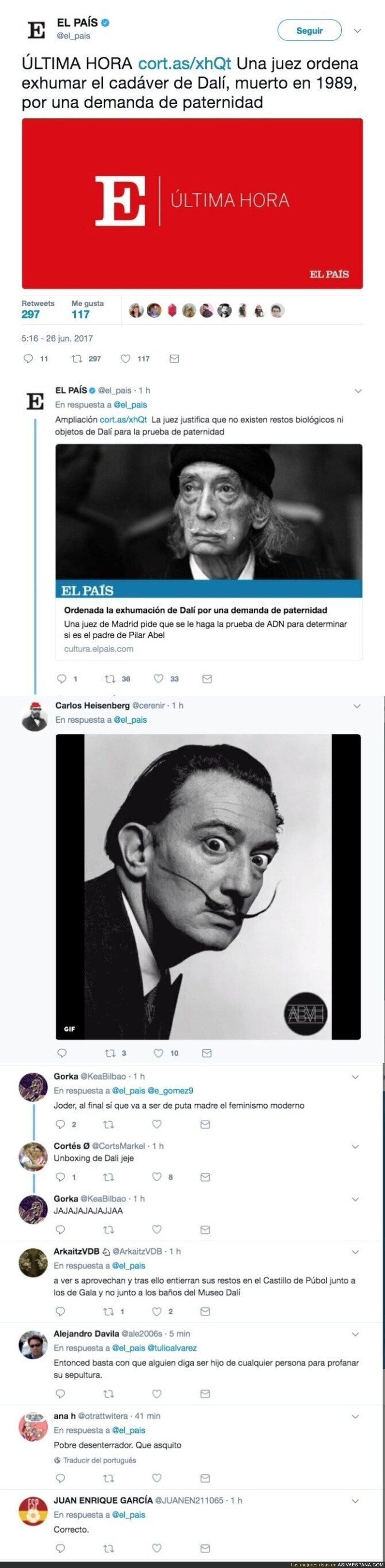 BREAKING NEWS: El cadáver de Salvador Dalí será desenterrado para realizaruna prueba de paternidad