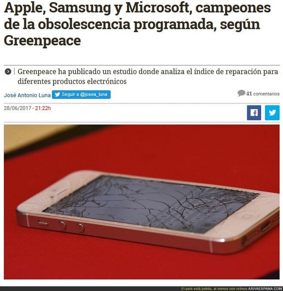 ¿Para cuando protestar por la estafa de la obsolescencia programada?