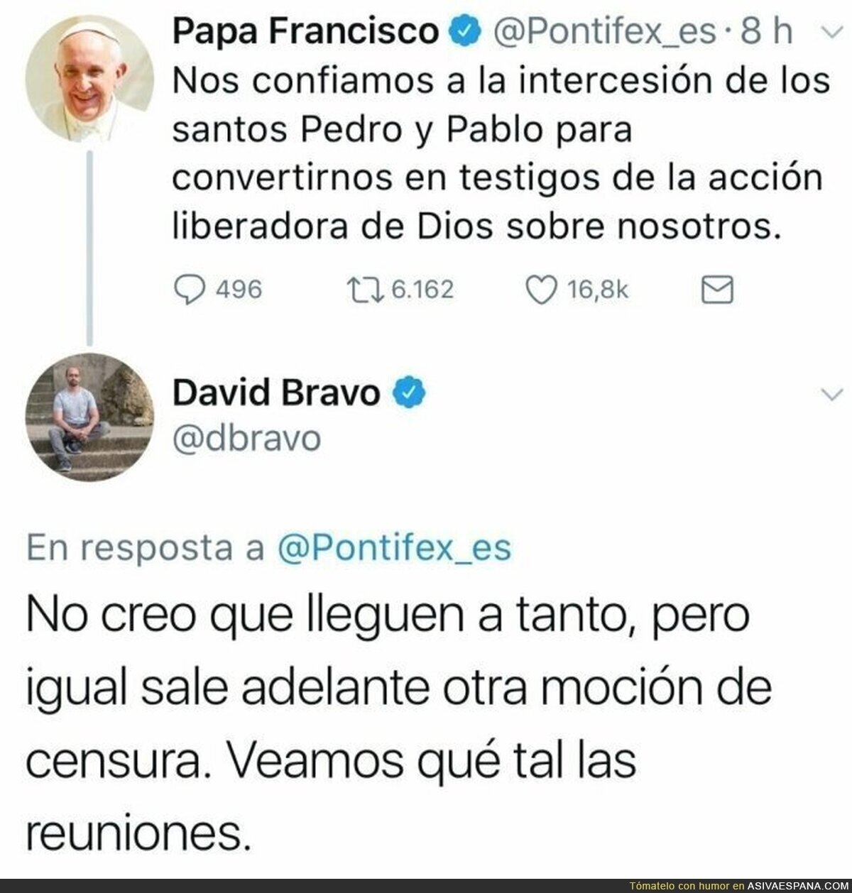 El Papa está muy metido en política Española