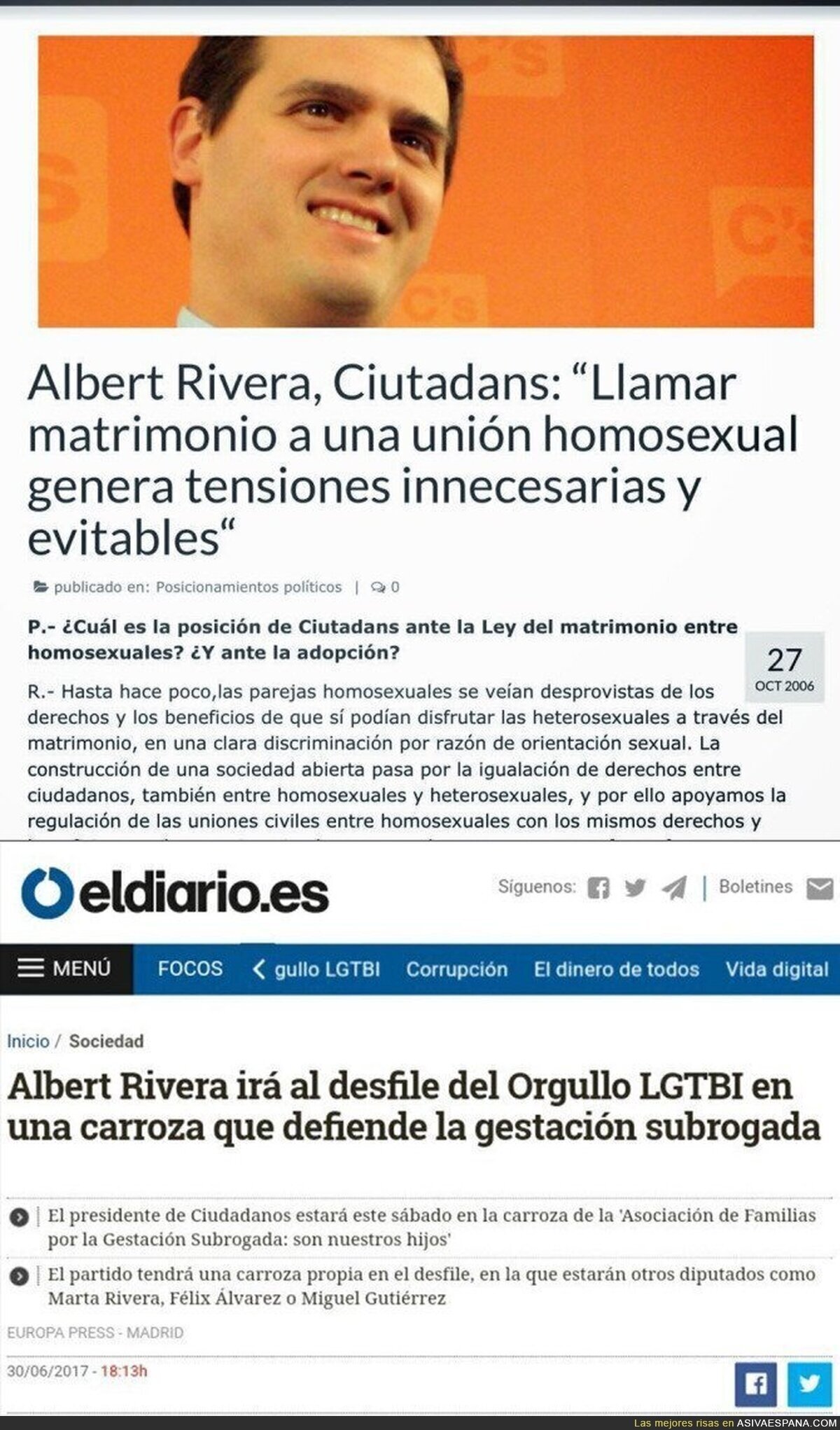 La evolución de Albert Rivera