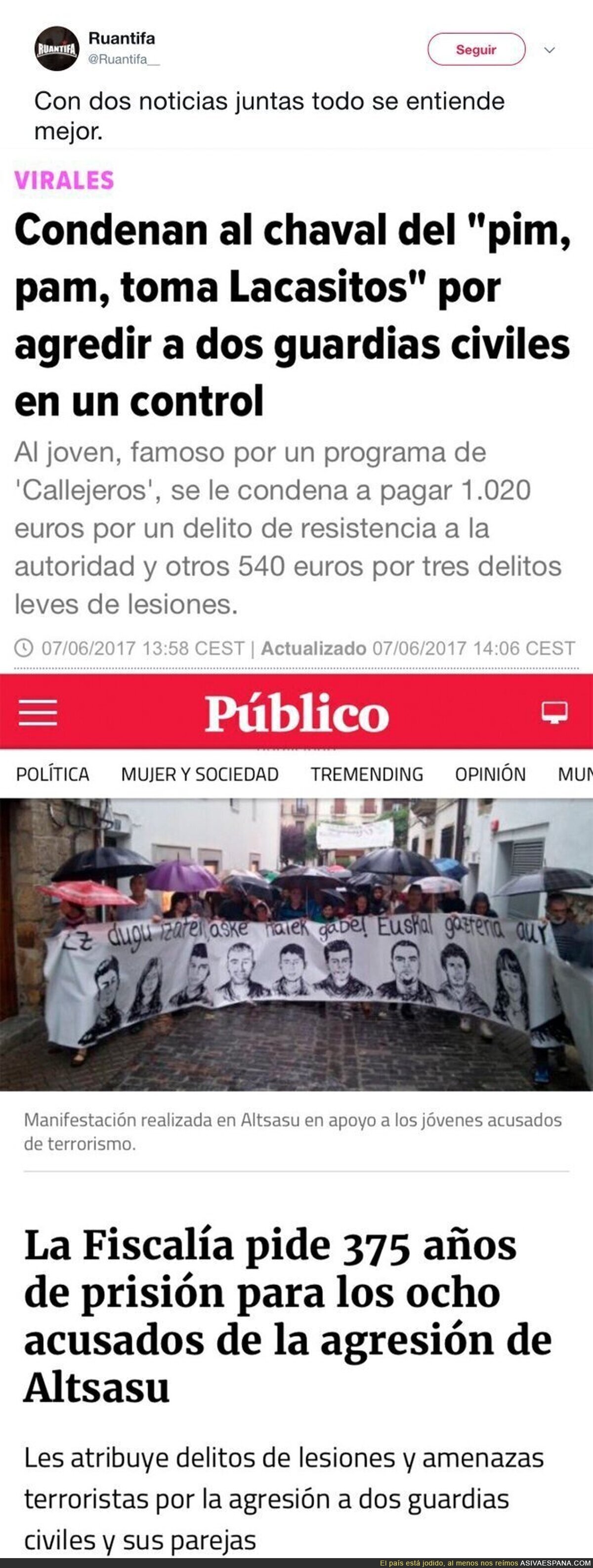 Dos condenas que describen España