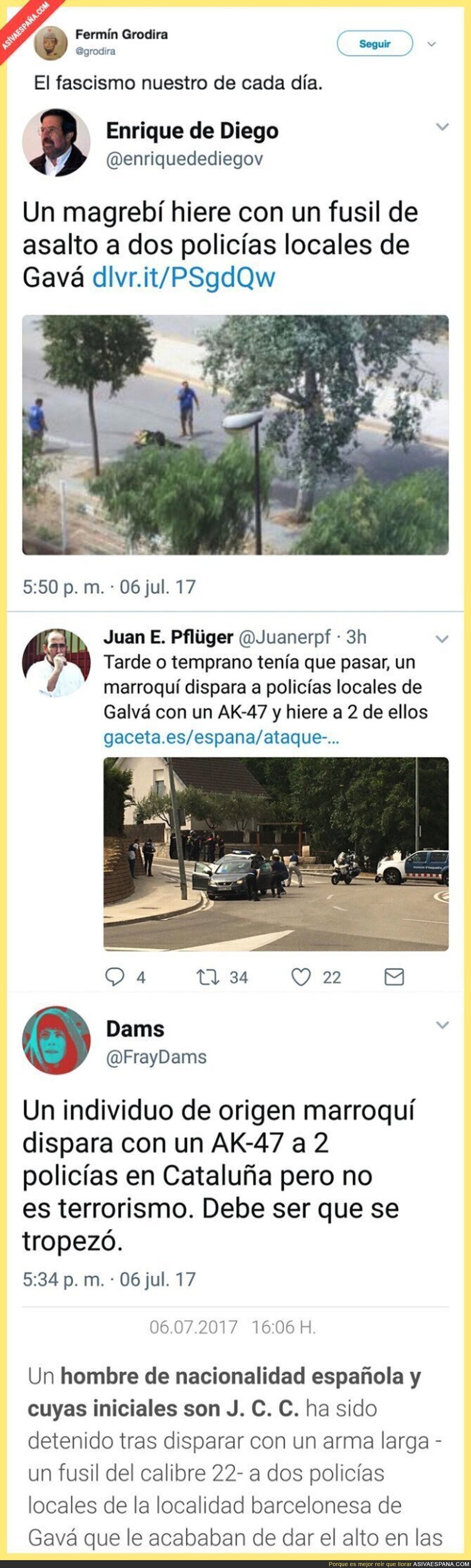 El ataque en Gavà sacó el lado más racista de la ultra derecha española