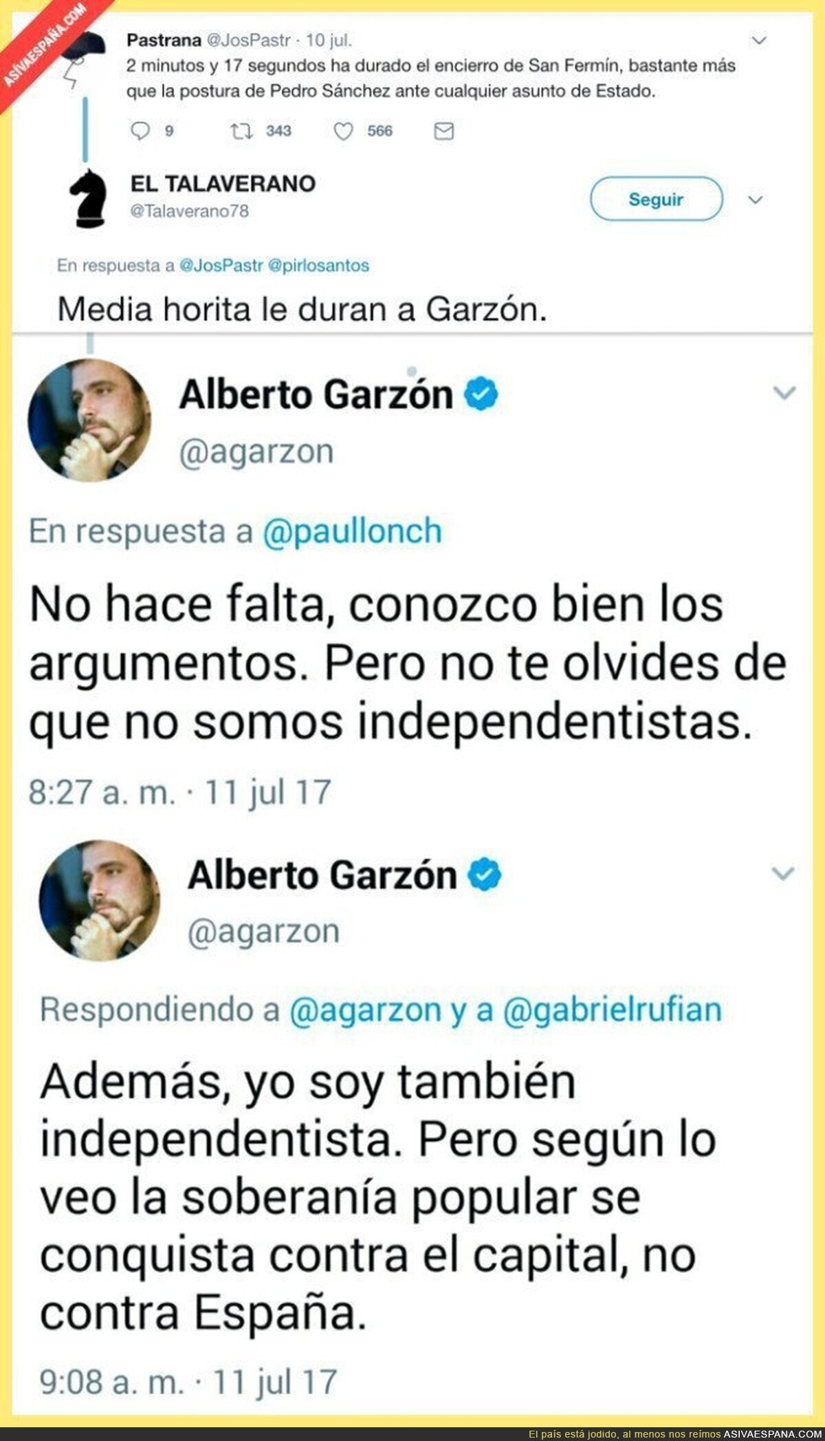 Alberto Garzón está tan confuso que se hiere a si mismo