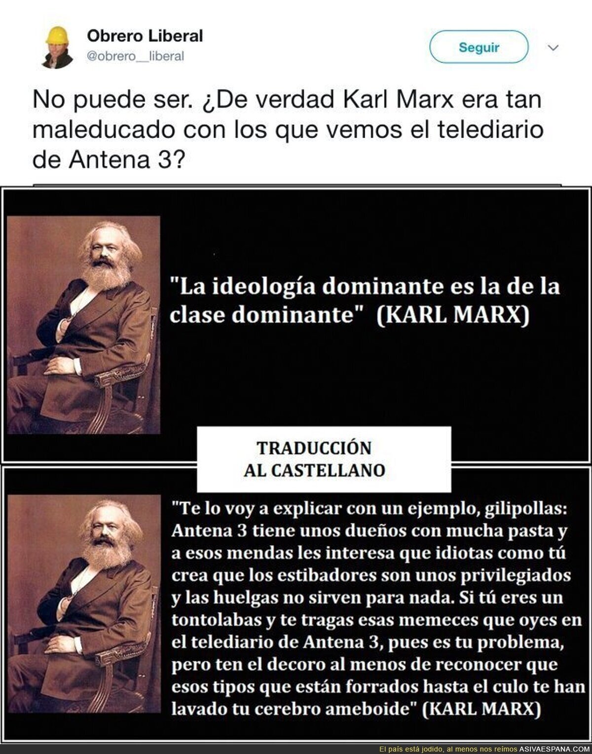 Karl Marx nos habla sobre Antena 3