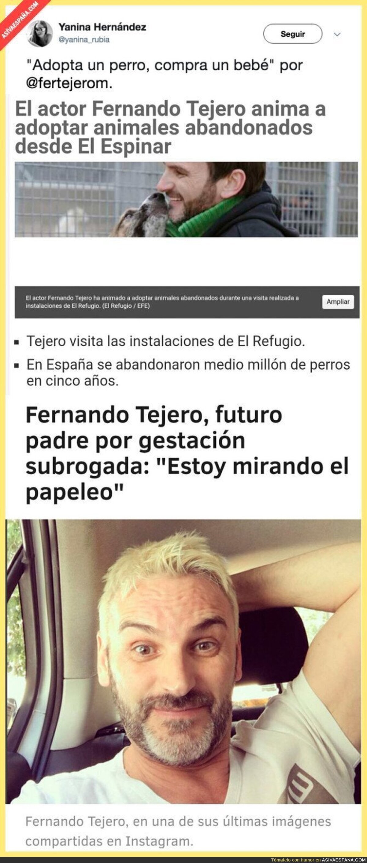 El doble rasero de Fernando Tejero que ha indignado a todo el Mundo tras su última publicación