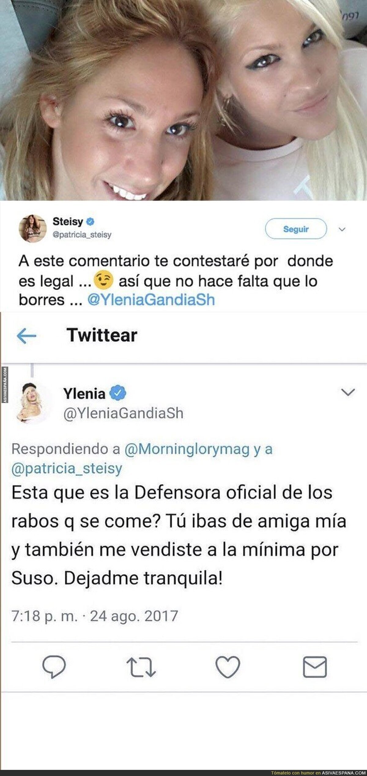 Ylenia insulta a Steisy en Twitter de esta forma y la denunciará tras ello