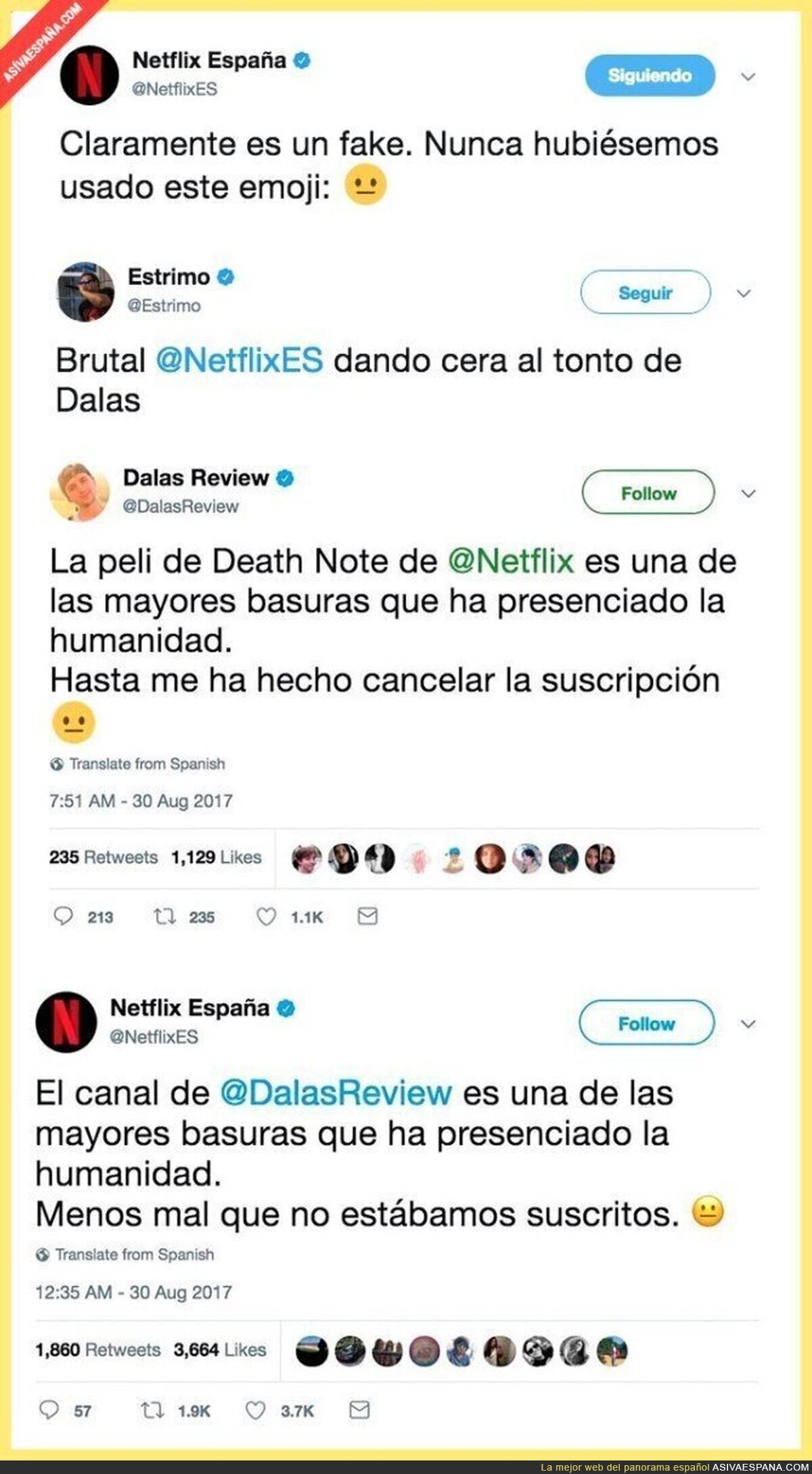 Netflix España le da un guantazo sin manos a Dalas Review que le deja KO