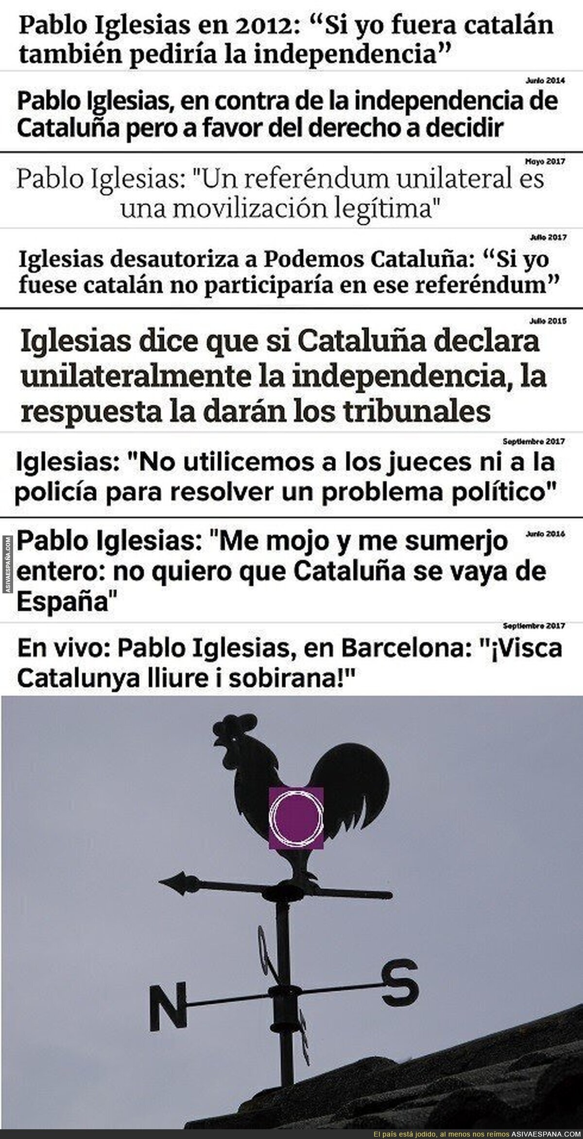 Pablo Iglesias tienes las ideas claras sobre Cataluña