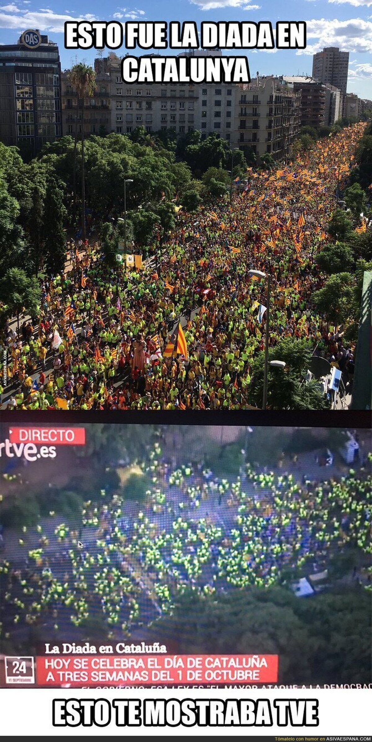 TVE vuelve a manipular contra Catalunya