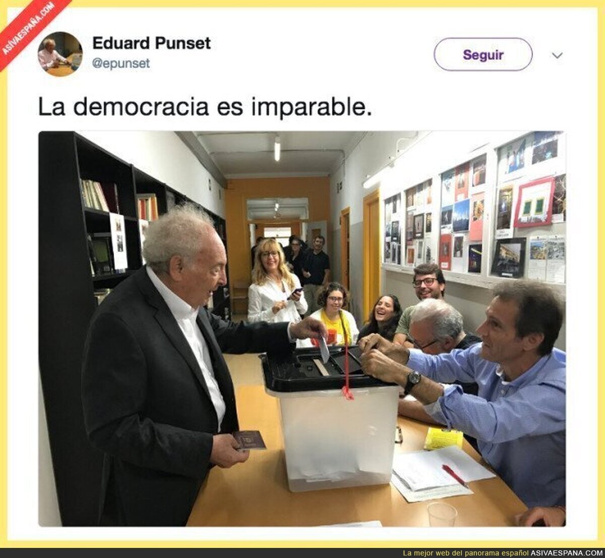 Eduard Punset también quiere democracia