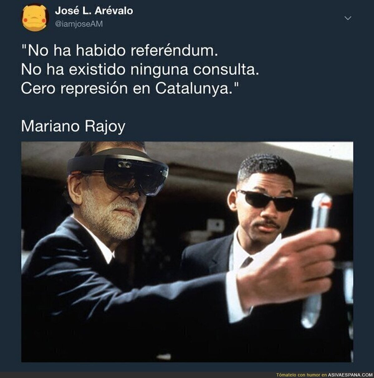 Rajoy haciendo creer otra realidad