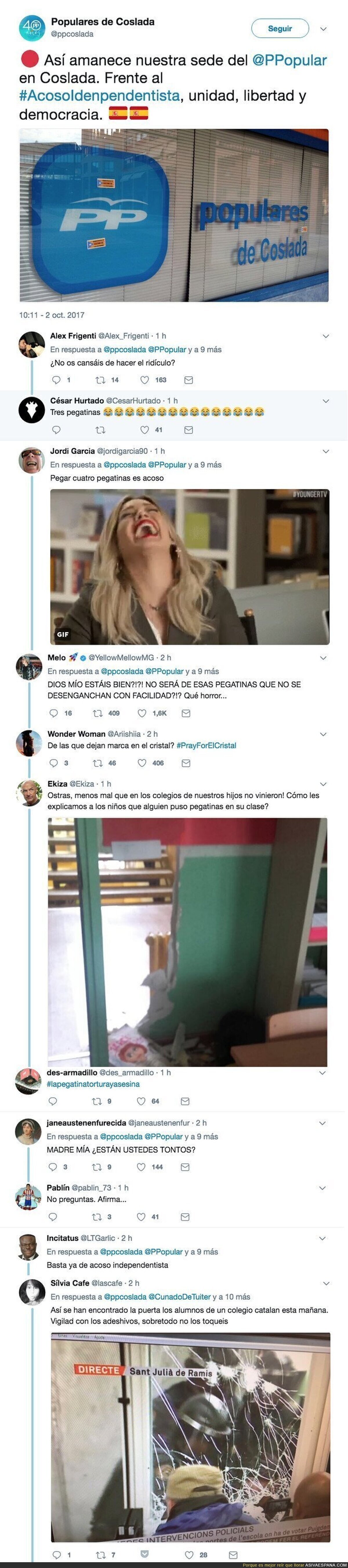 El PP de Coslada denuncia vandalismo en su sede y todo internet se ríe de ellos