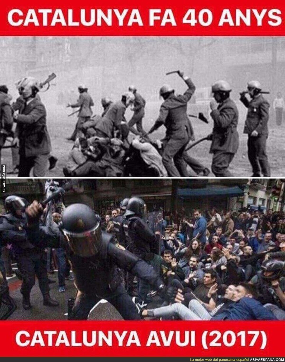 La Cataluña de hace 40 años y la de ahora