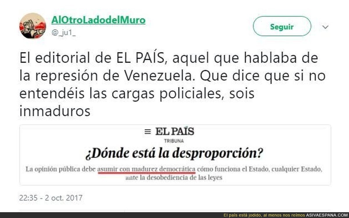 Venezuela: Represión. España: Madurez democrática
