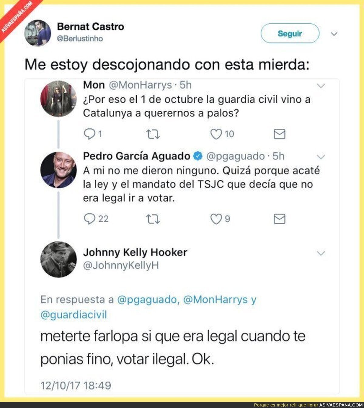 El doble rasero de Pedro García Aguado