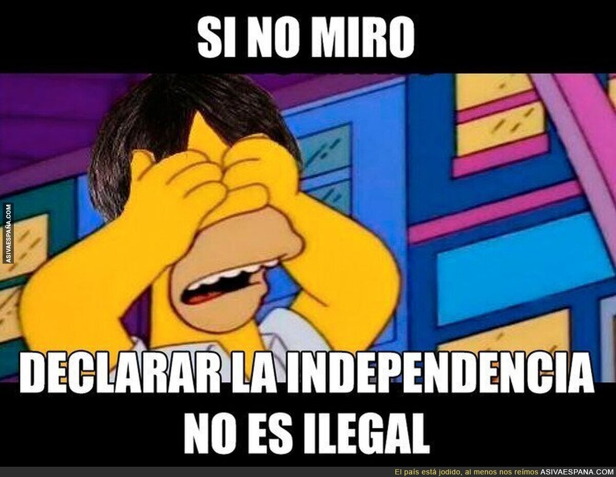 Puigdemont declarando la independencia