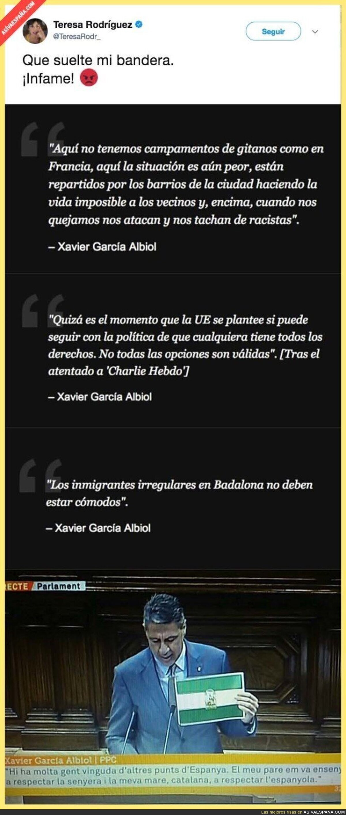 Xavier García Albiol habla en nombre de todos los andaluces y le pegan un hachazo brutal
