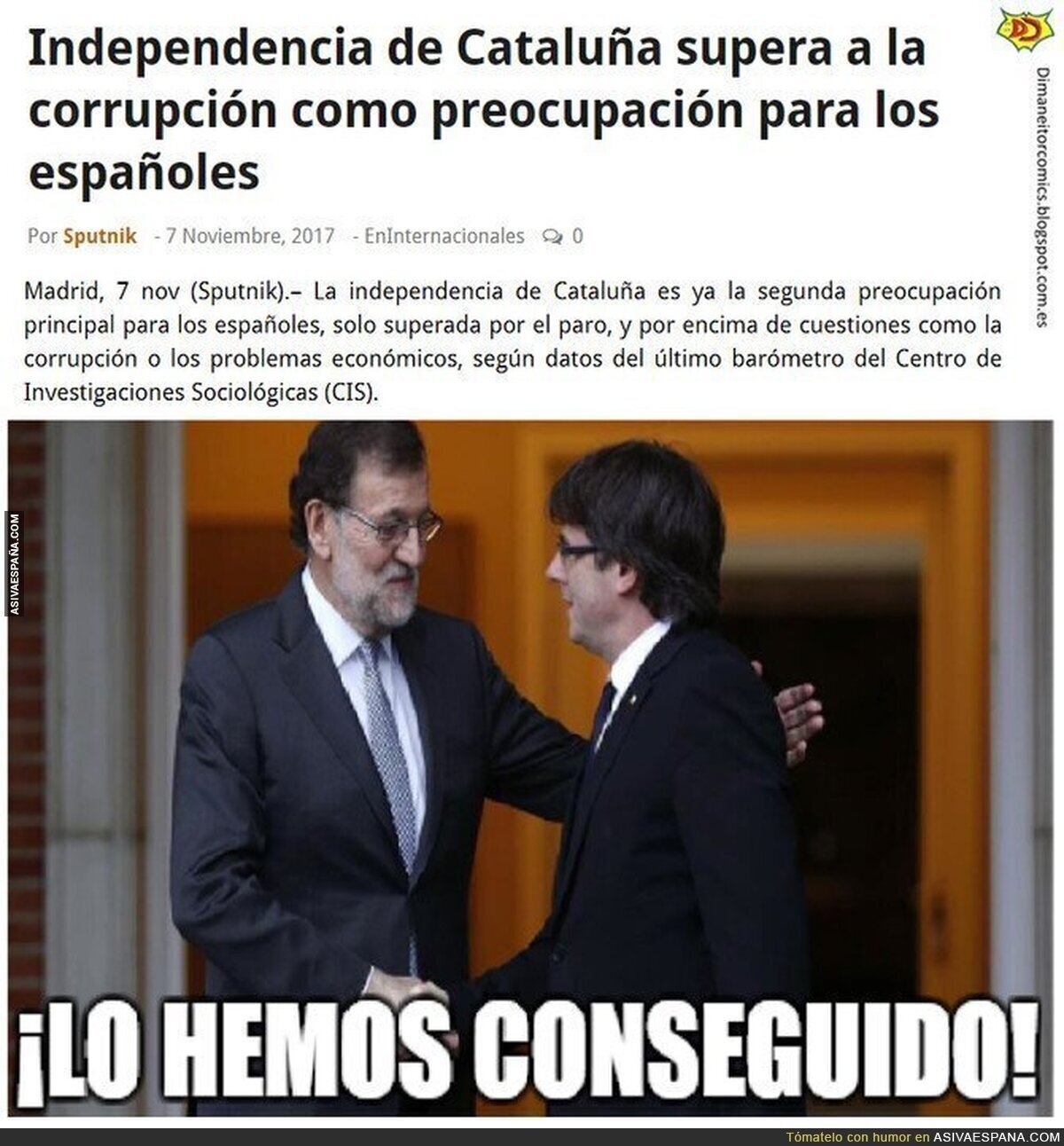 Rajoy y Puigdemont consiguen su objetivo