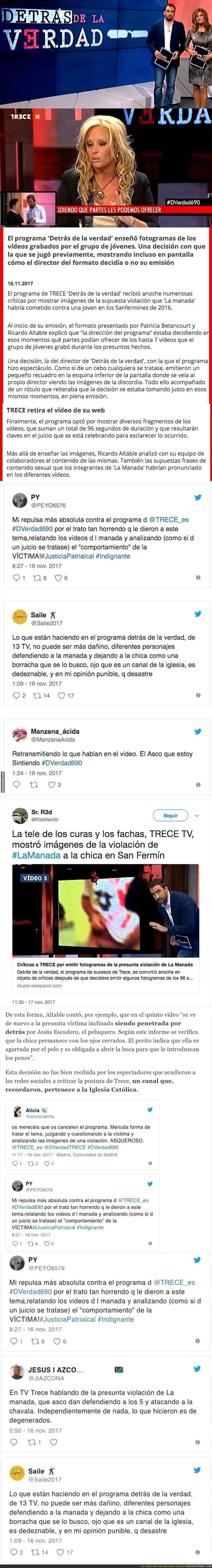 13TV escandaliza a todo el mundo mostrando imágenes de la violación de la chica de San Fermín