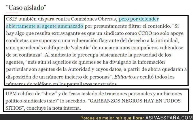 79076 - Caso de las amenazas de los policías a detalle