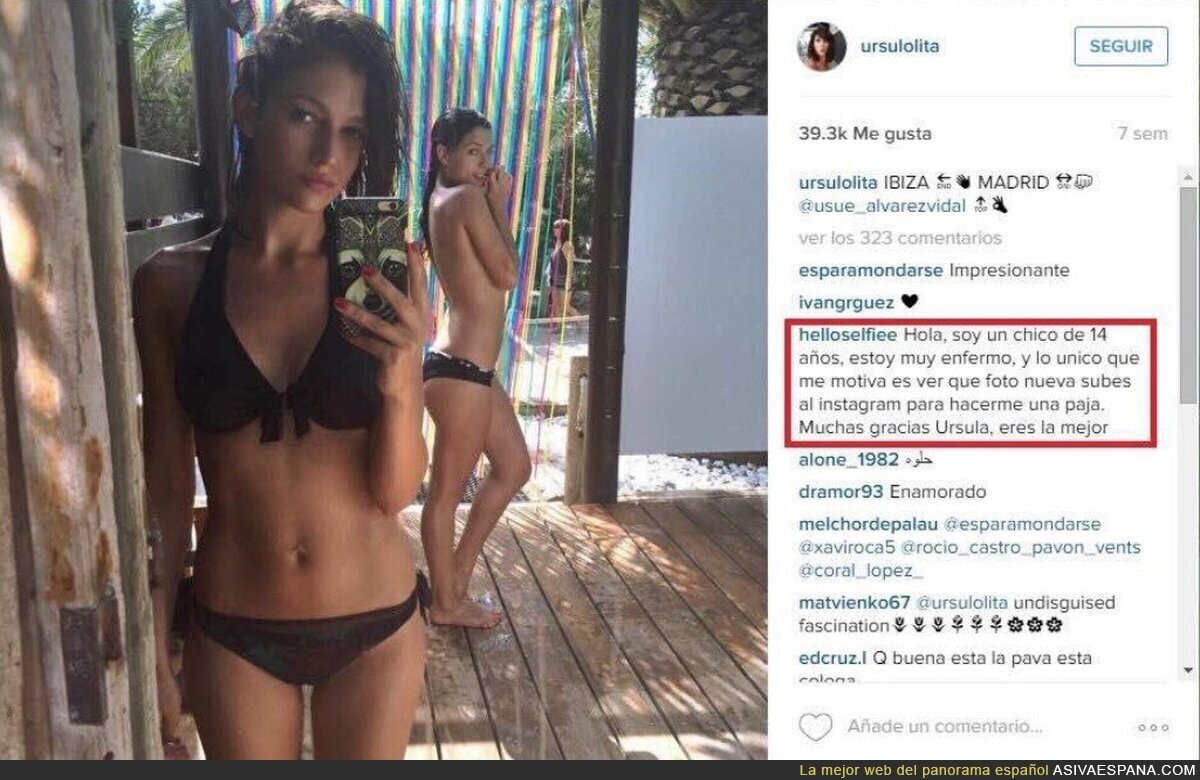 El comentario que recibió Úrsula Corberó en Instagram por el que se está riendo todo el Mundo
