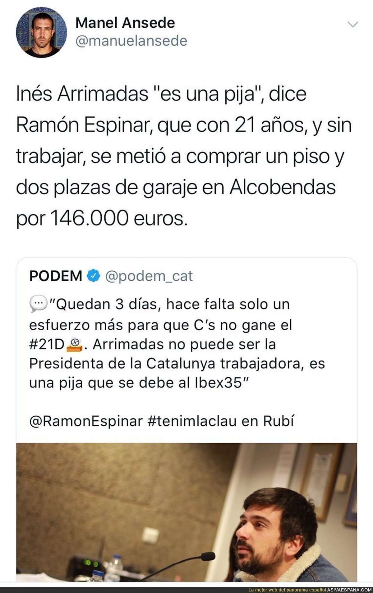 Ramón Espinar no es el más indicado para hablar