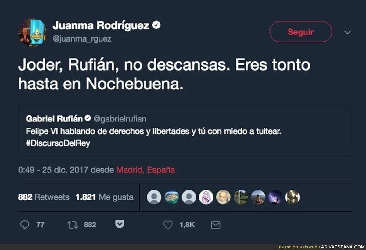 Este es el respeto de un periodista hacia Gabriel Rufián