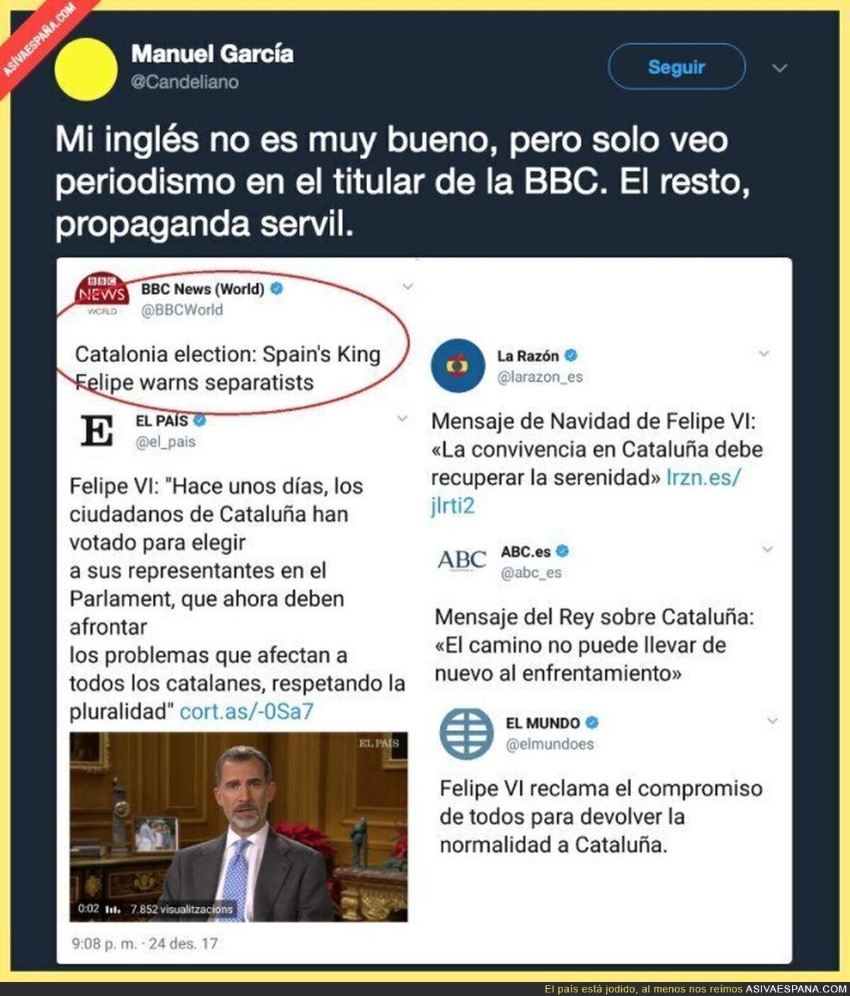El periodismo de España contra el de la BBC