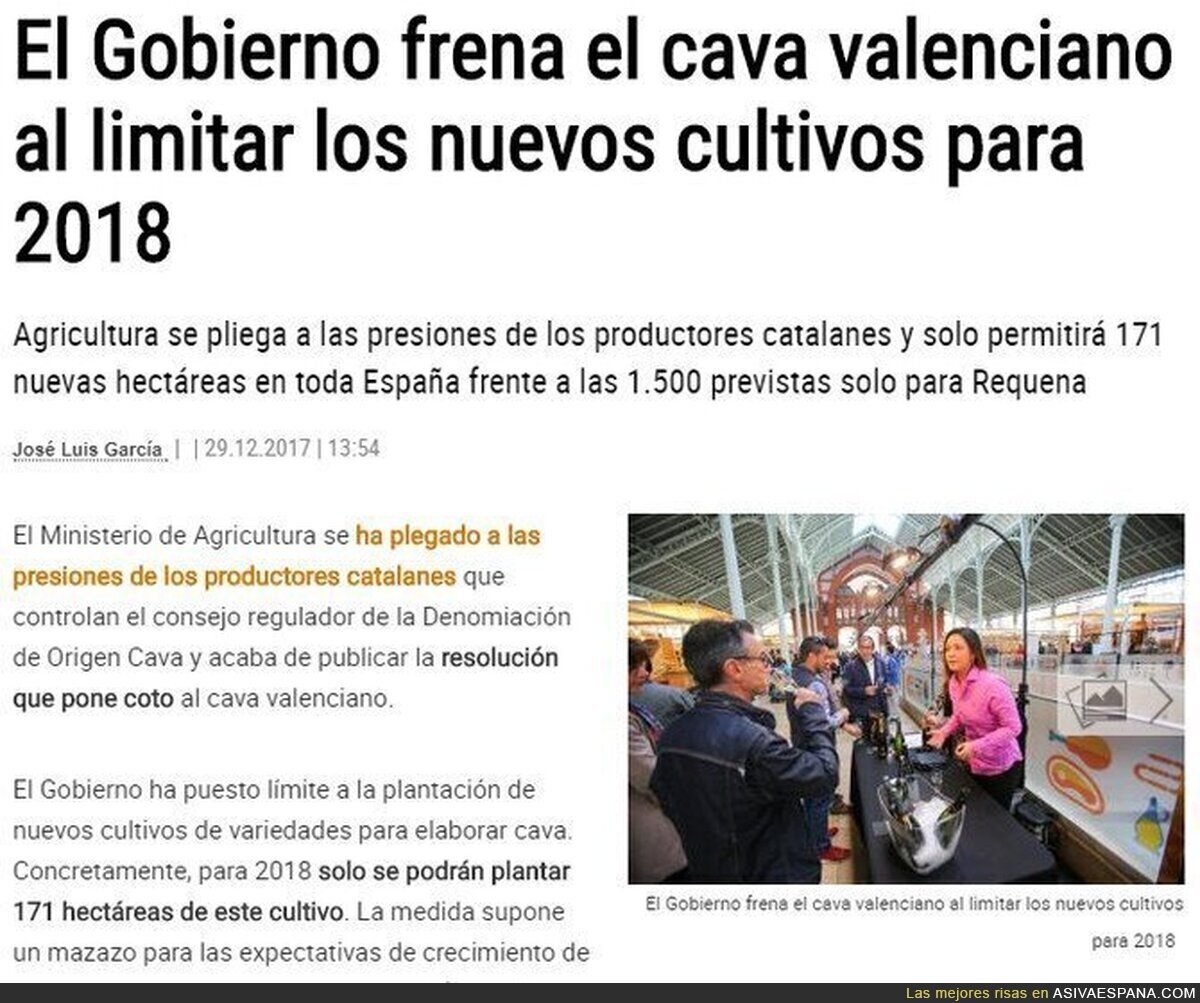 El gobierno Boicotea los cavas valencianos y extremeños