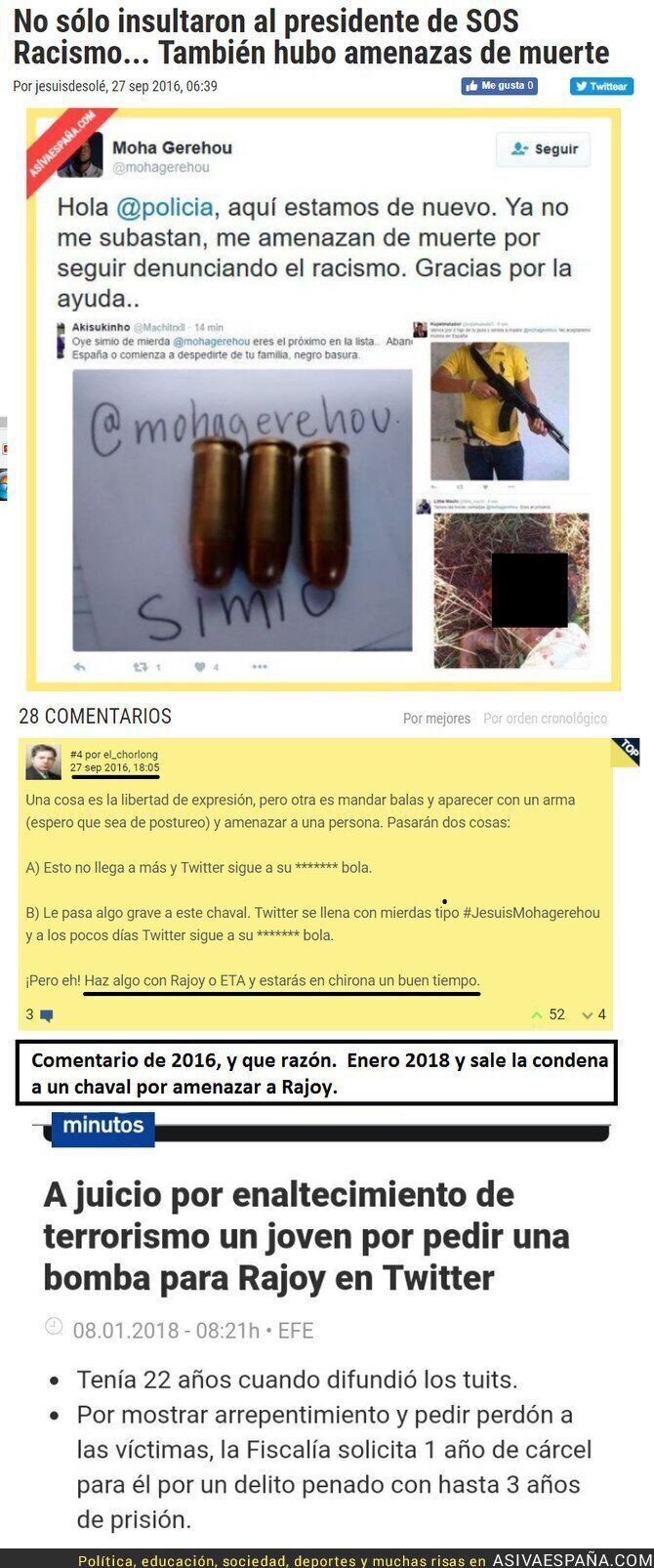 81245 - Amenazas de primera y de segunda