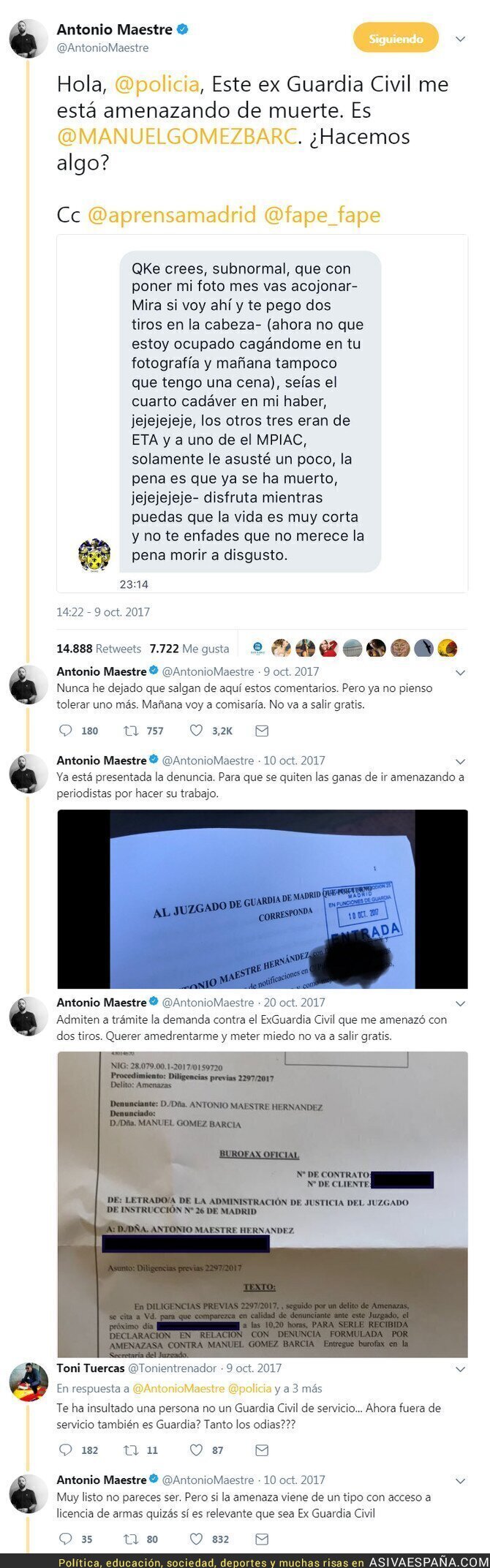 81245 - Amenazas de primera y de segunda