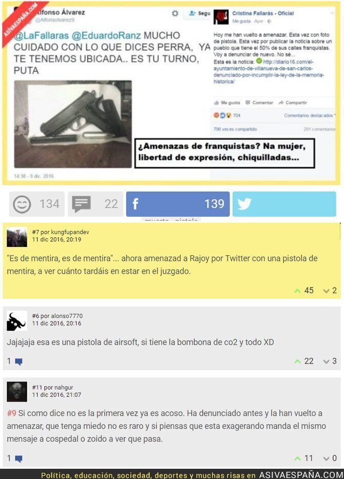 81245 - Amenazas de primera y de segunda