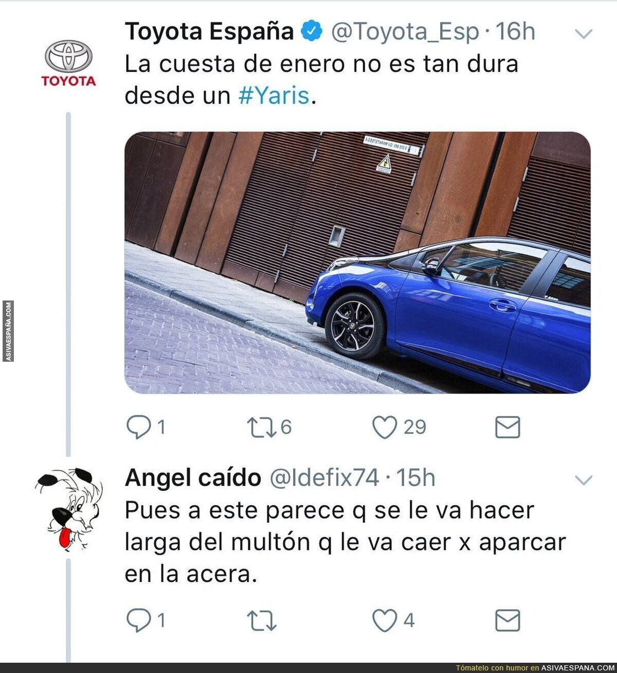 Toyota hace publicidad de su coche y se lleva una humillante respuesta