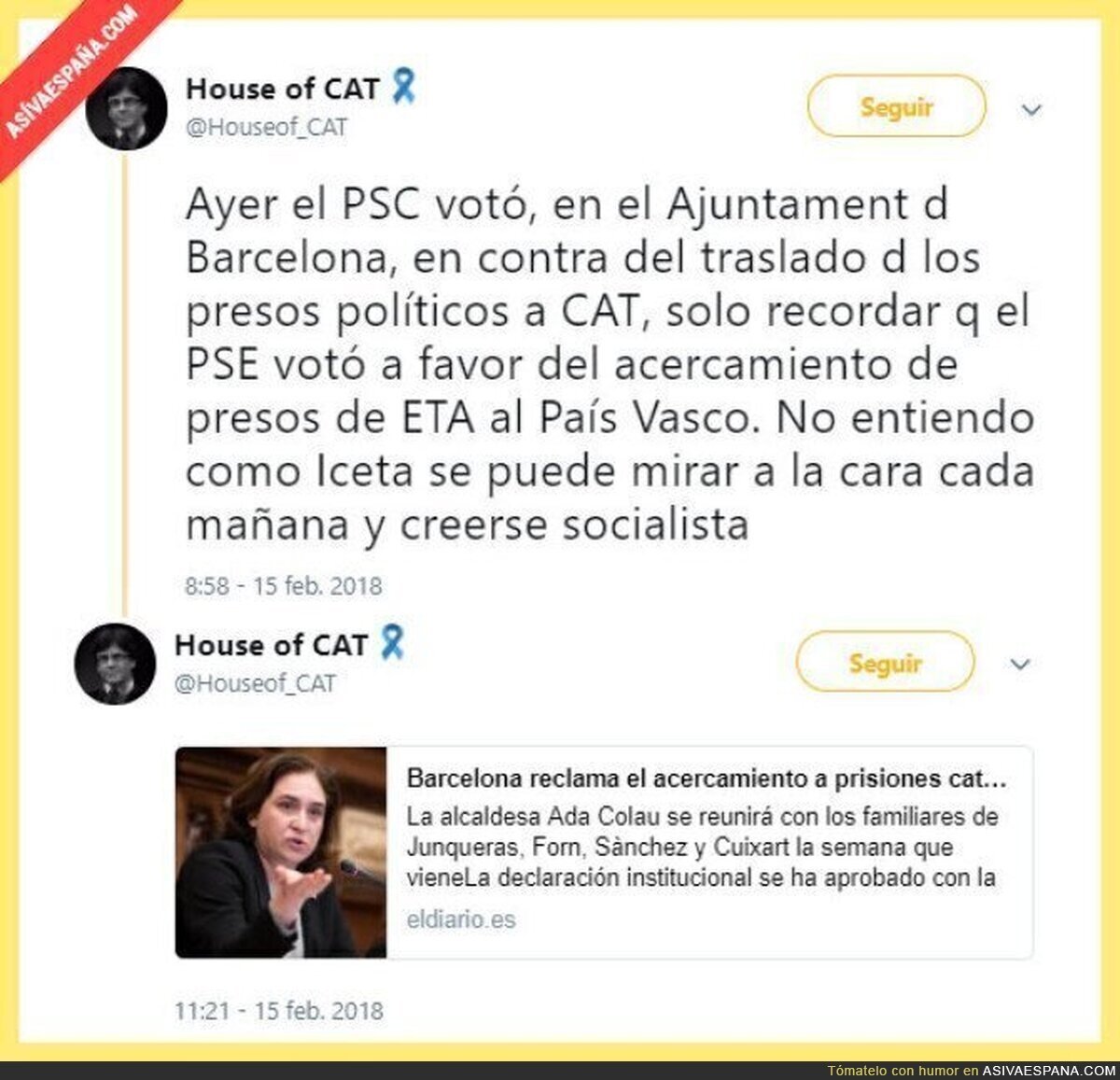 Y el PSOE tiene la caradura de seguir diciendo que son de izquierdas