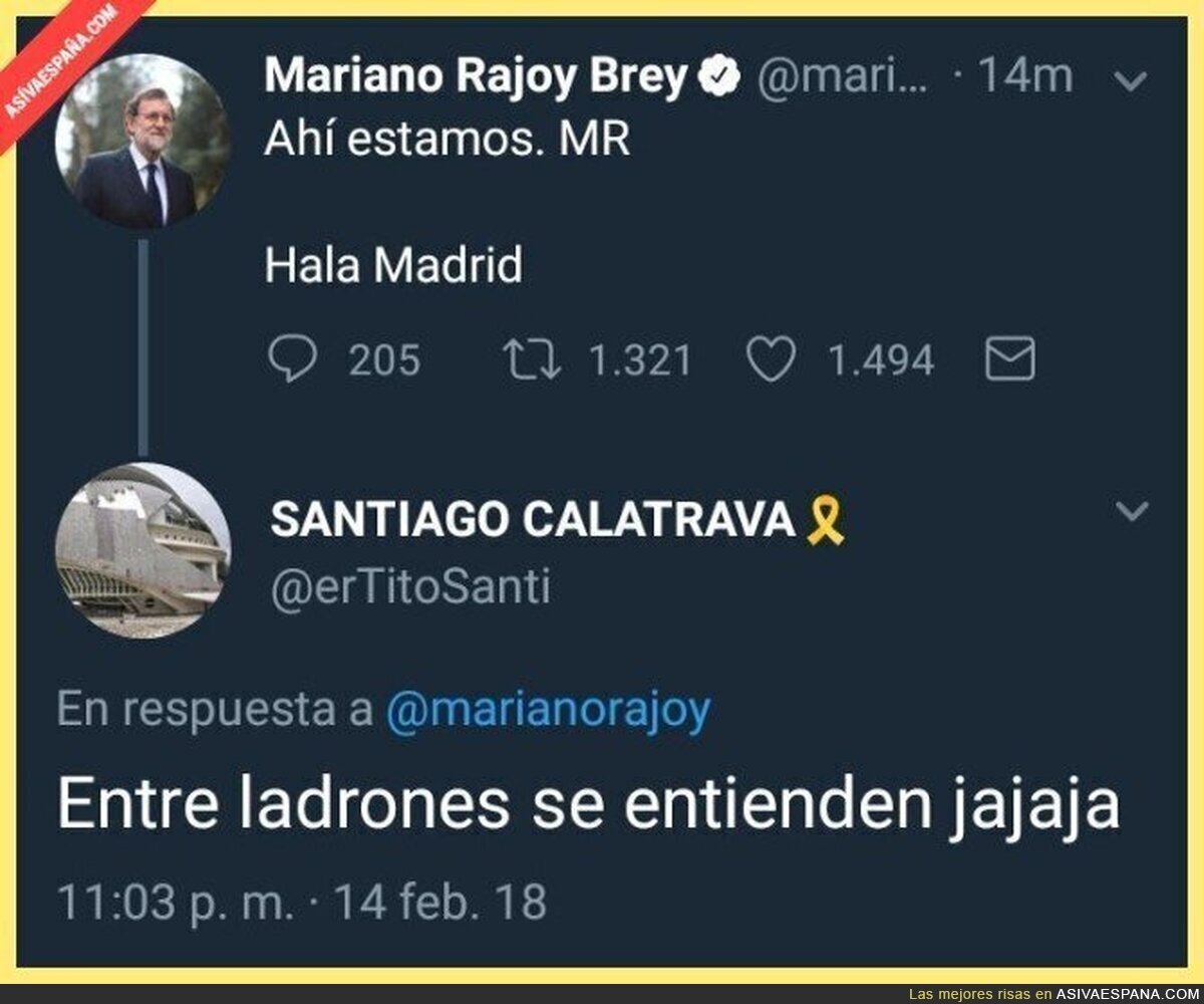 Rajoy es una presa fácil para llevare h*stias tras declararse fan del Real Madrid