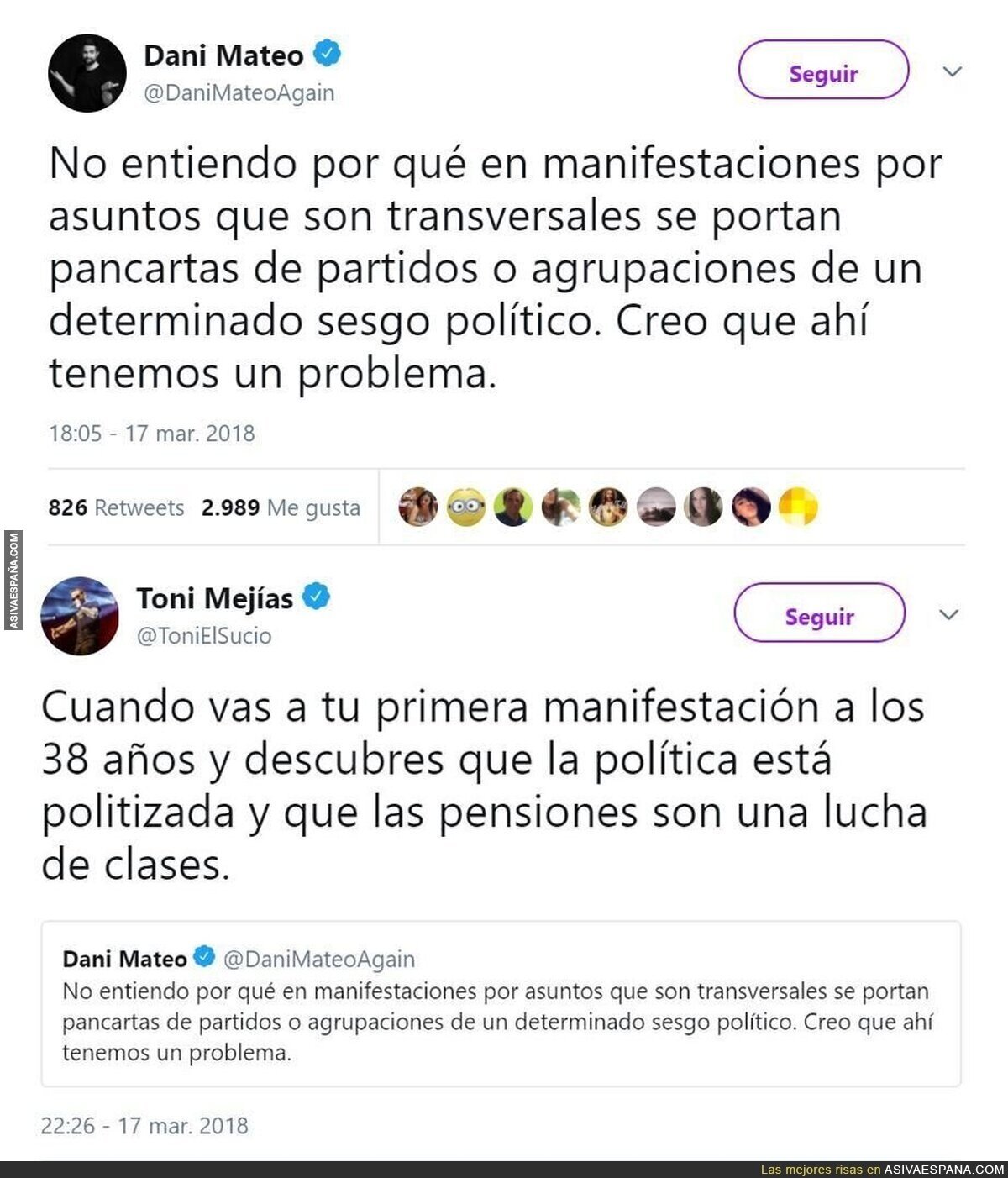 Dejad de politizar la politica, dicen los que van de equidistantes y super "progresistas"