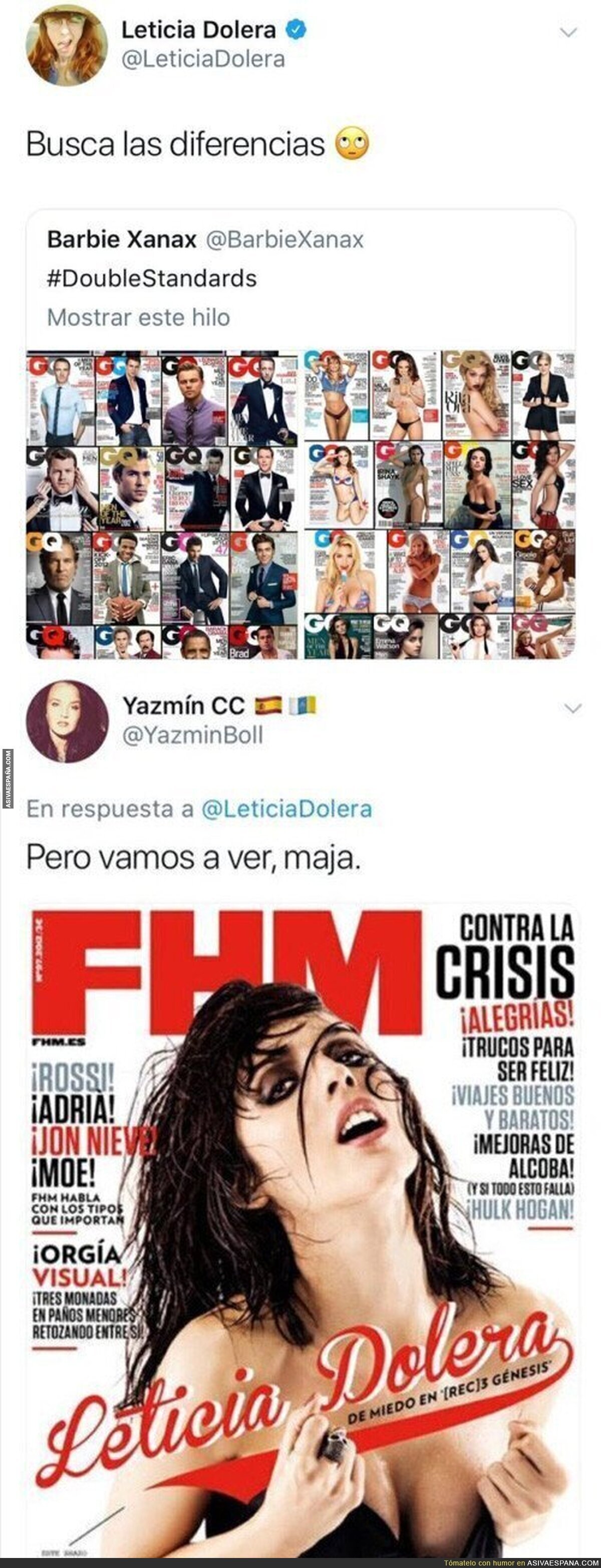 Leticia Dolera denuncia como sacan a las mujeres en las portadas de revista y le recuerdan una que ella protagonizó