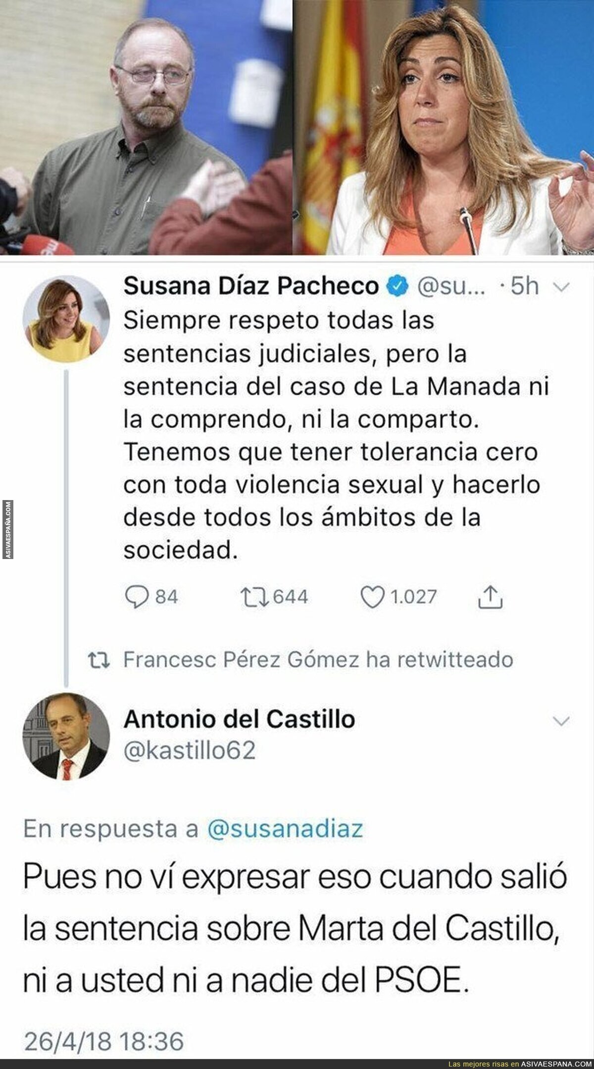 La brutal respuesta del padre de Marta del Castillo a Susana Díaz tras la sentencia de la Manada que la deja sin palabras