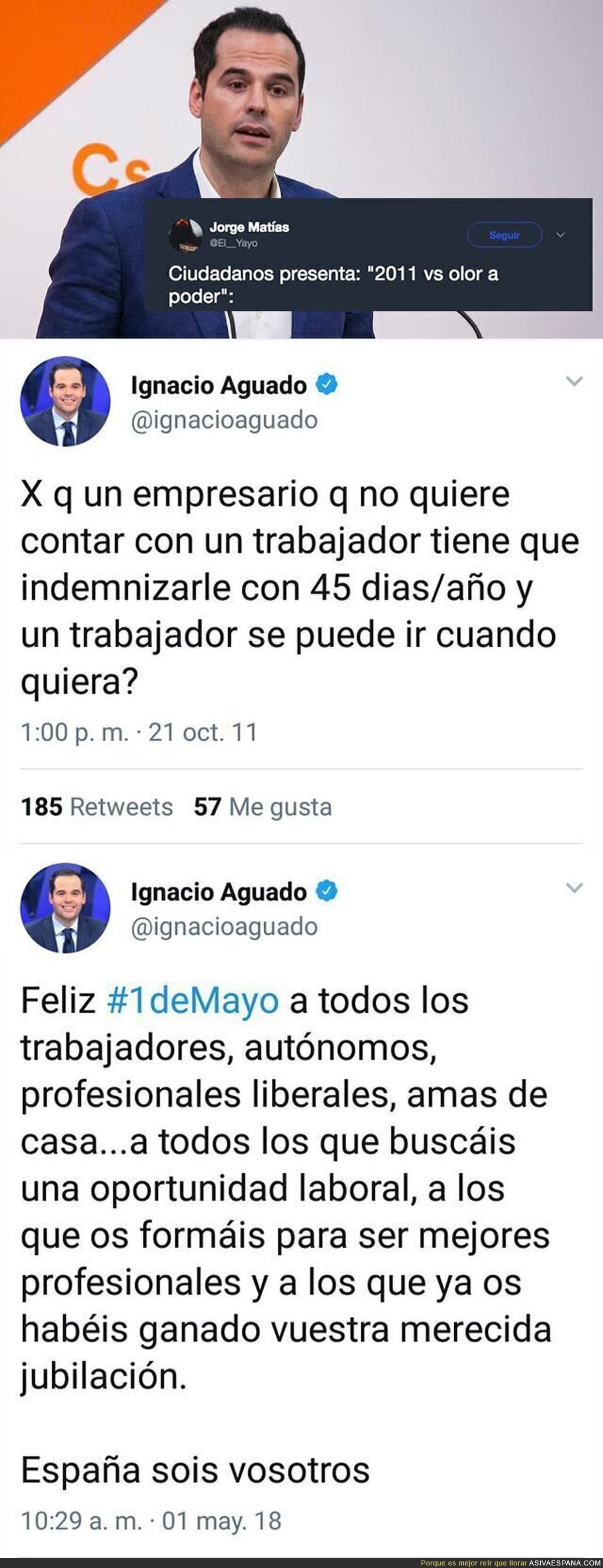 El brutal cambio de discurso de Ignacio Aguado (Ciudadanos) de 2011 a 2018 que no quiere que leas