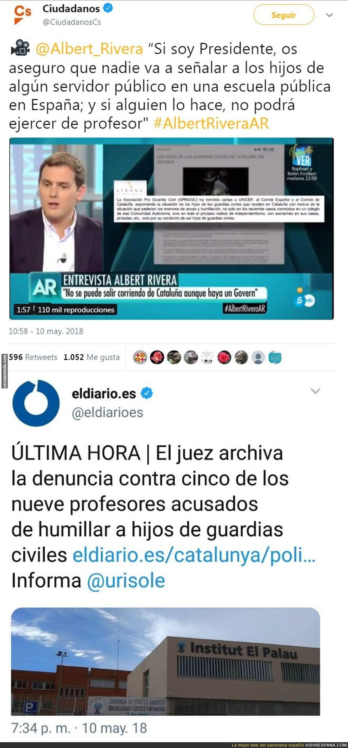 Lo que te dice Cs el mismo día que sale esta noticia