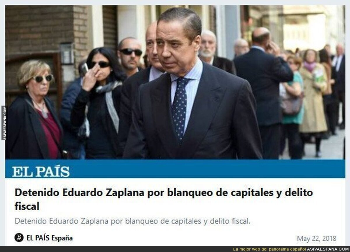 Detenido Eduardo Zaplana por blanqueo de capitales y cohecho