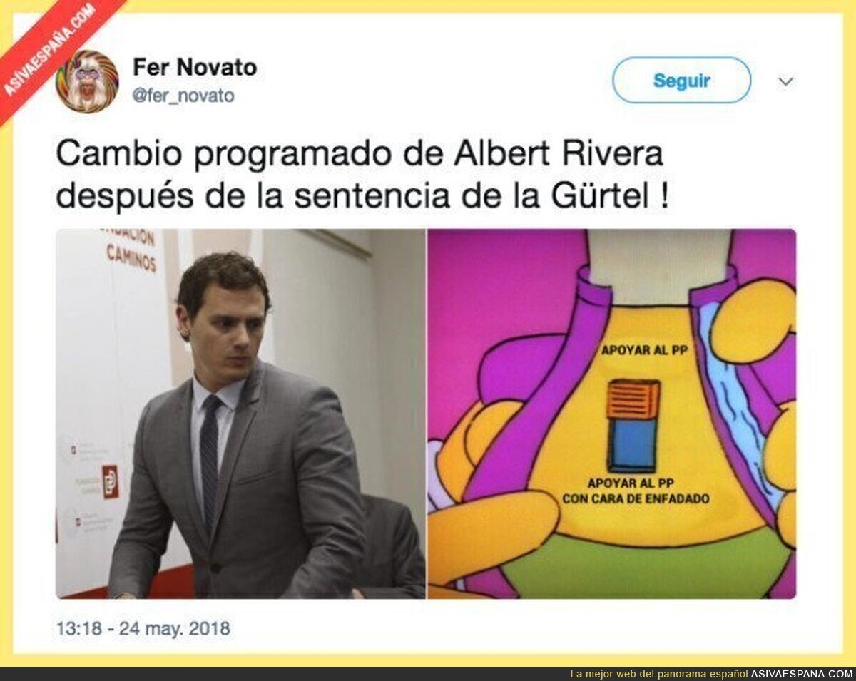 Albert Rivera se pone muy serio tras la sentencia de la Gürtel