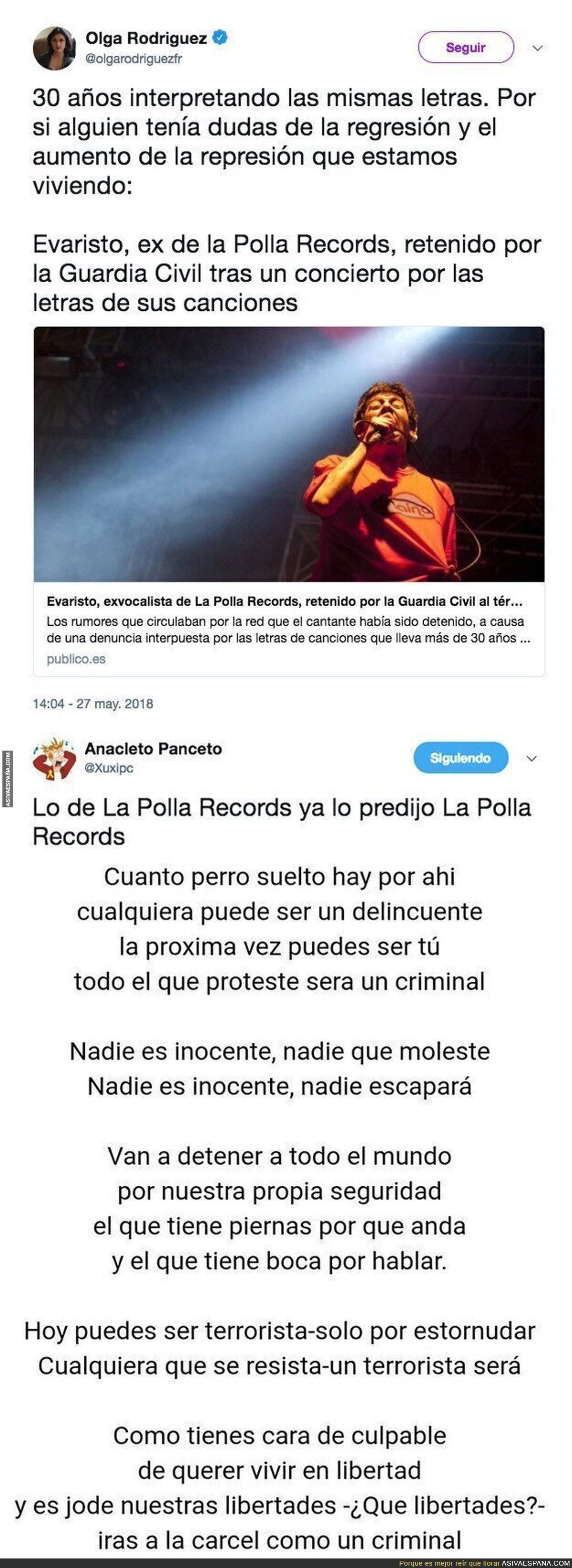 Evaristo de La Polla Records ya predijo en el pasado lo que pasaría en el futuro